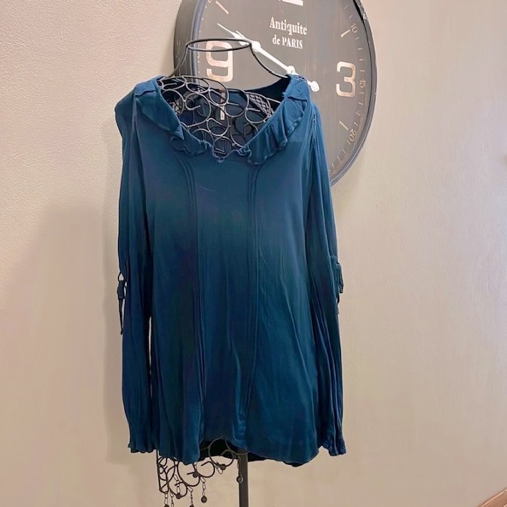 Free People Peasant Blouse Tunic Top